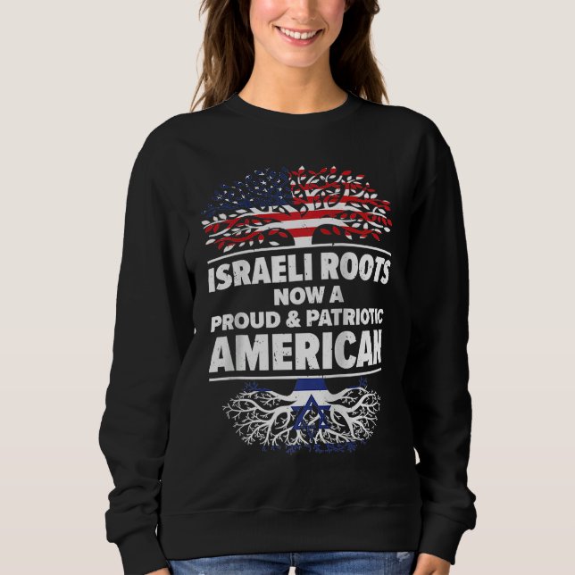 Sudadera Born Israeli Israel American USA Citizenship Ragla (Anverso)