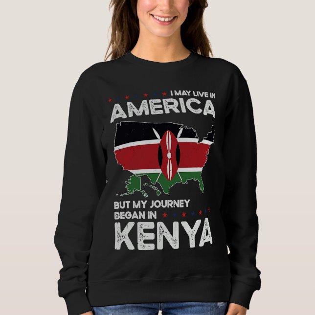 Sudadera Born Kenyan Kenya American USA Citizenship (Anverso)