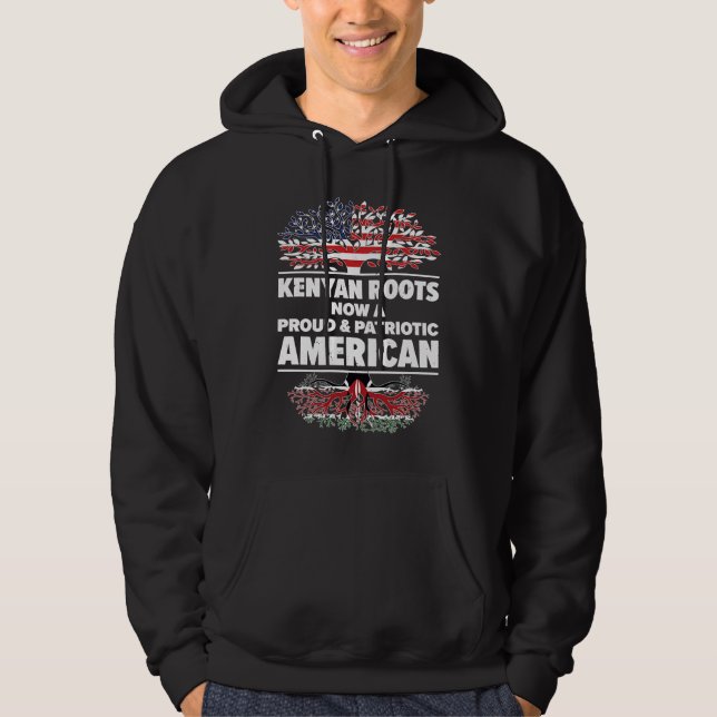 Sudadera Born Kenyan Kenya American USA Citizenship  3 (Anverso)
