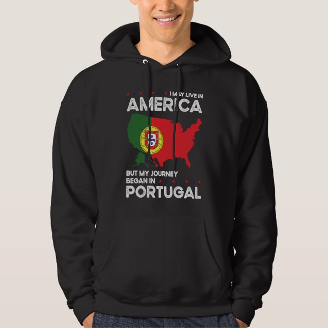 Sudadera Born Portuguese Portugal American USA Citizenship  (Anverso)