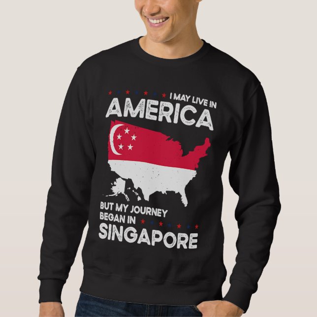 Sudadera Born Singaporean Singapore American USA Citizenshi (Anverso)