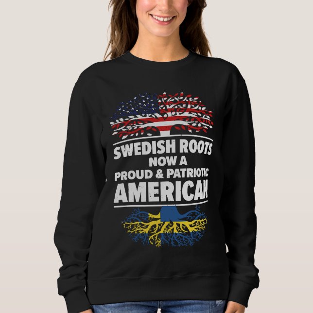 Sudadera Born Swedish Sweden American USA Citizenship  1 (Anverso)