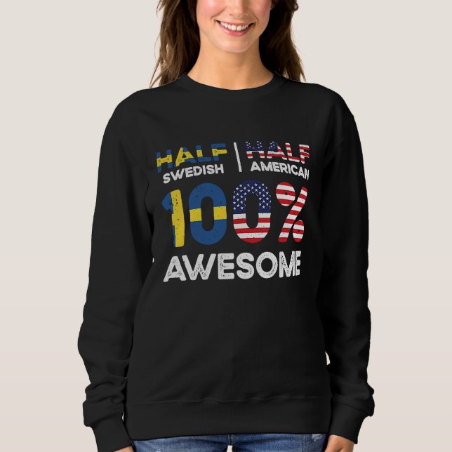 Sudadera Born Swedish Sweden American USA Citizenship  2 (Anverso)