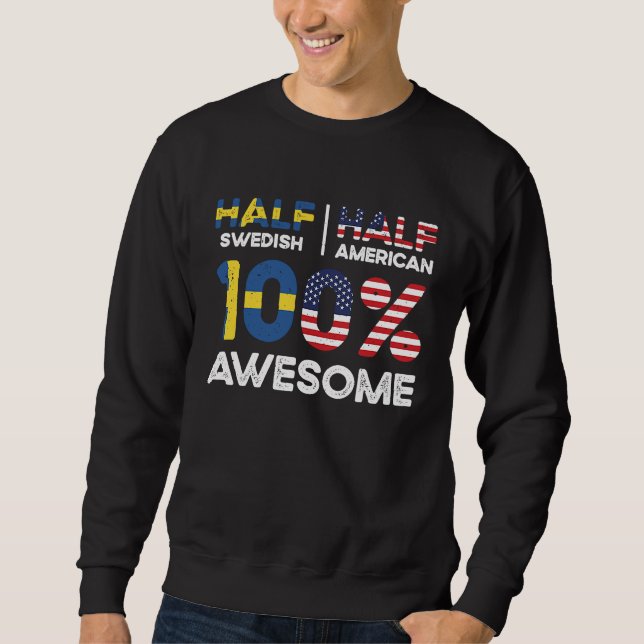 Sudadera Born Swedish Sweden American USA Citizenship  2 (Anverso)