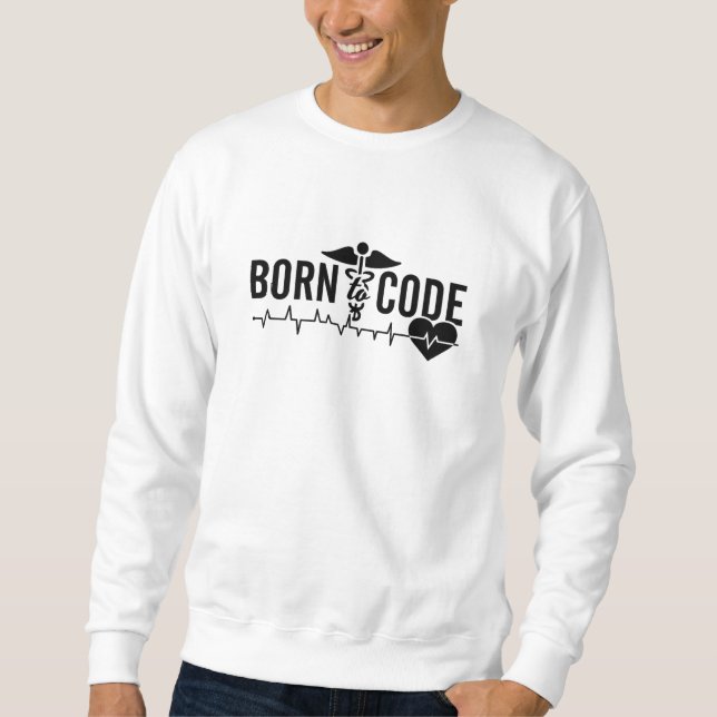 Sudadera Born To Code Medical Coder Programmer ICD Coding (Anverso)