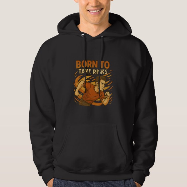 Sudadera Born to Take Risks u2013 Dynamic Poker Mindset Art (Anverso)
