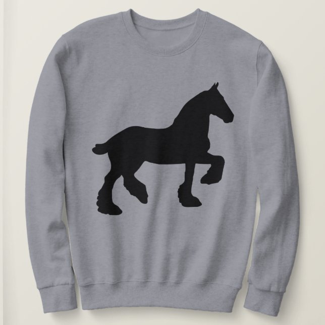 Sudadera Borrador de silueta de caballo (Anverso del diseño)