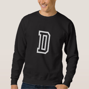 Sudadera Borrador negrita de la letra D en blanco pequeño