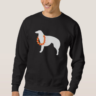 Sudadera Borzoi Aloha Hawai Lei Dog