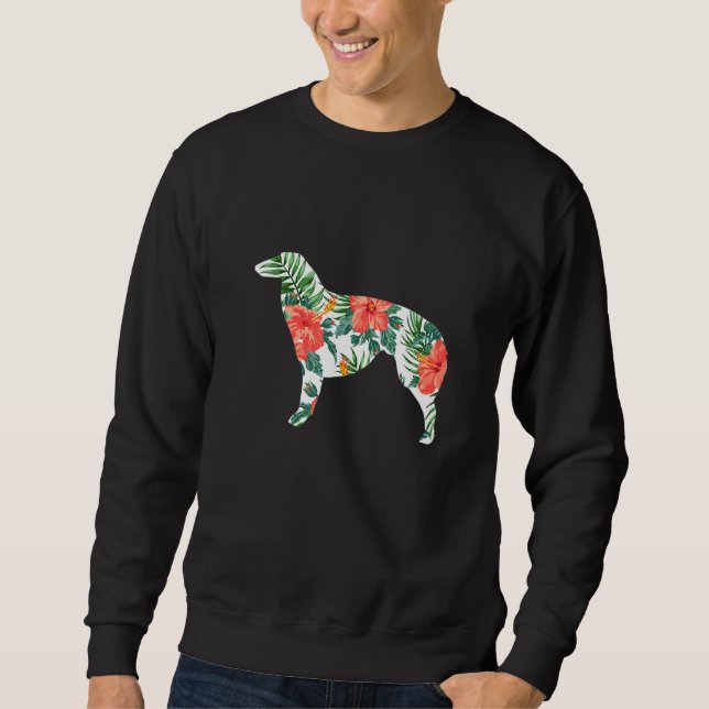Sudadera Borzoi Aloha Hawaiian Dog (Anverso)