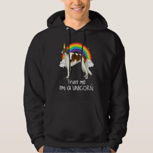 Sudadera Borzoi arcoiris confía en mí como perro unicornio