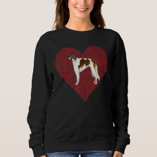 Sudadera Borzoi Día de San Valentín Amor de Perro Huella Da