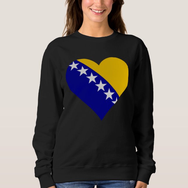 Sudadera Bosnia and Herzegovina Flag Heart Love (Anverso)