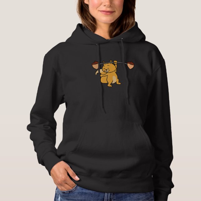Sudadera Bosque de levantamiento de pesas de ardilla gimnas (Anverso)