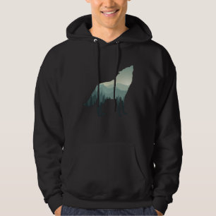 Sudadera Bosque de montaña del aullido del lobo