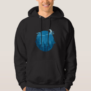 Sudadera Bosque de vida silvestre a la luz de la luna árbol