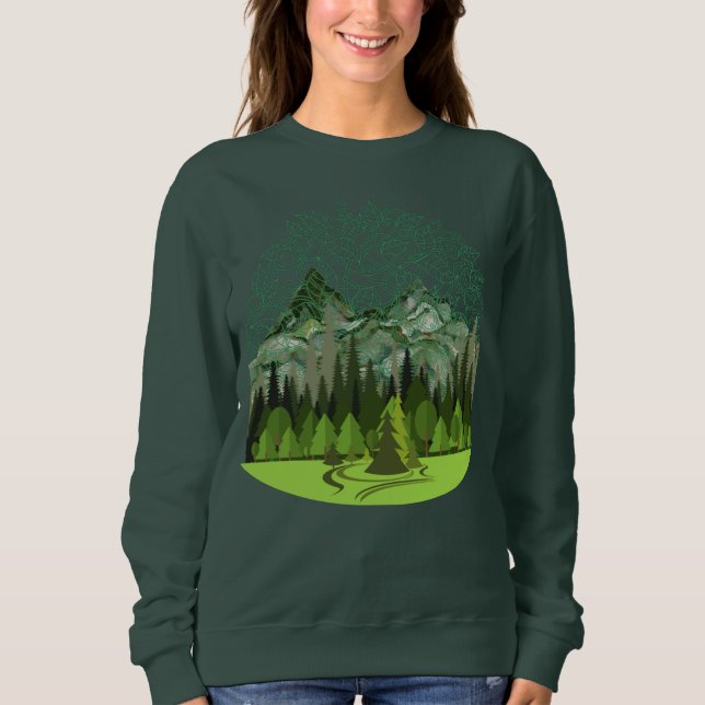 Sudadera Bosque, madera, naturaleza (Anverso)
