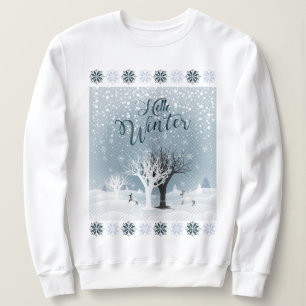 Sudadera Bosque nevado de fantasía de cuento de hadas en i