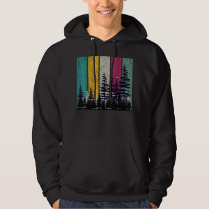 Sudadera Bosque retro de la naturaleza al aire libre de árb