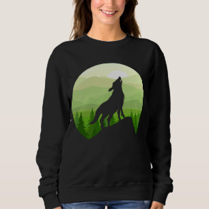 Sudadera Bosque Wolf Silhouette y Montaña