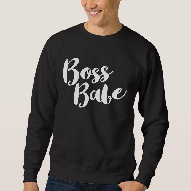 Sudadera Boss Babe  cute women s strength girl power solida (Anverso)