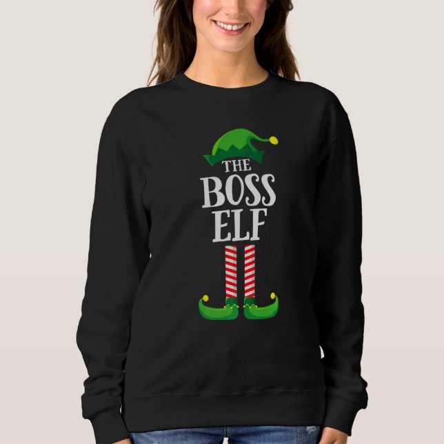 Sudadera Boss Elf Matching Family Christmas (Anverso)