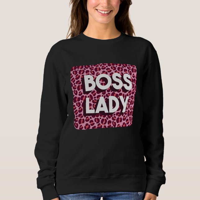 Sudadera Boss Lady Powerful Woman Working From Home Feminis (Anverso)