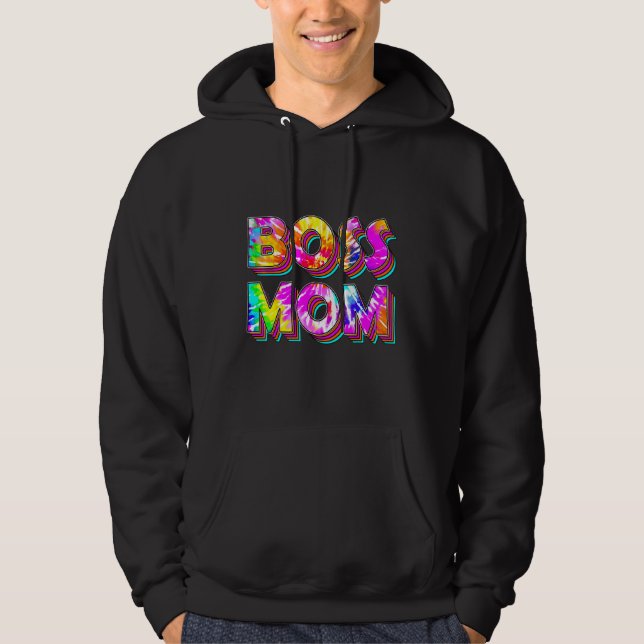 Sudadera Boss Mom Vintage Retro Tye (Anverso)