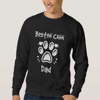Sudadera Boston Chin Dad Boston Terrier Japonesa Chin Mix D