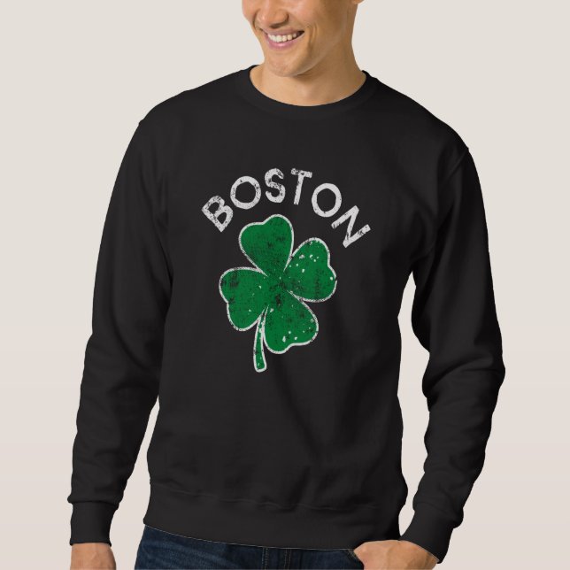 Sudadera Boston Lucky C St Patrick's Day Distress (Anverso)