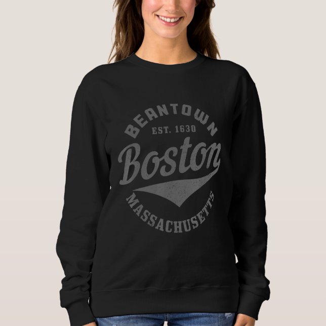 Sudadera Boston Massachusetts Beantown Est. 1630 Pride Vint (Anverso)