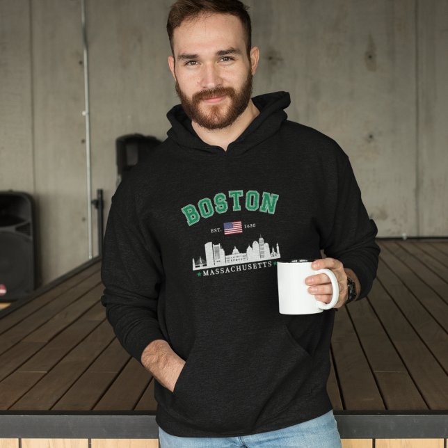 Sudadera Boston Massachusetts Est. 1630 Funny Travel (Subido por el creador)