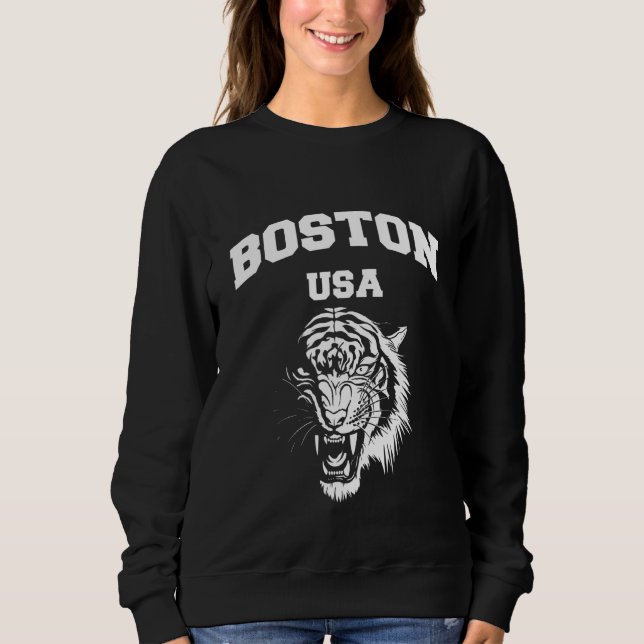 Sudadera Boston Massachusetts Ilustracion con gráfico salva (Anverso)