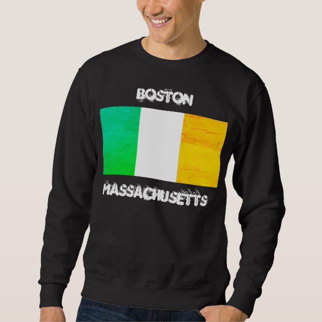 Sudadera Boston Massachusetts Irish Flag – Boston Souvenir (Anverso)