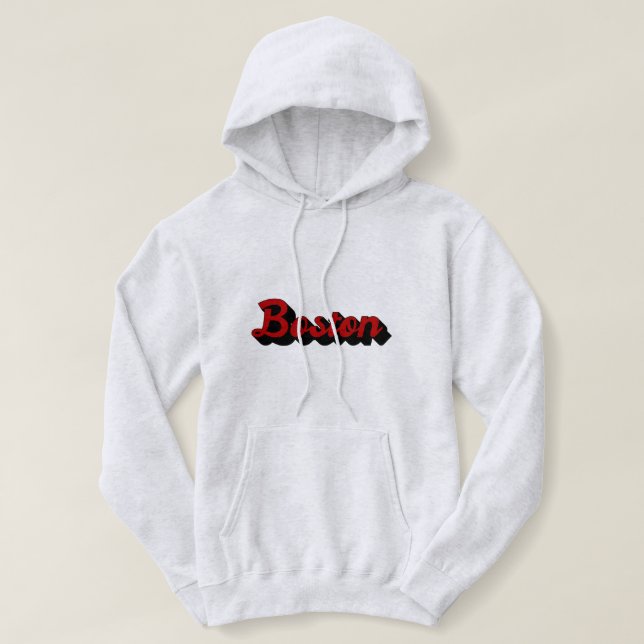 Sudadera Boston roja y negra (Diseño del anverso)