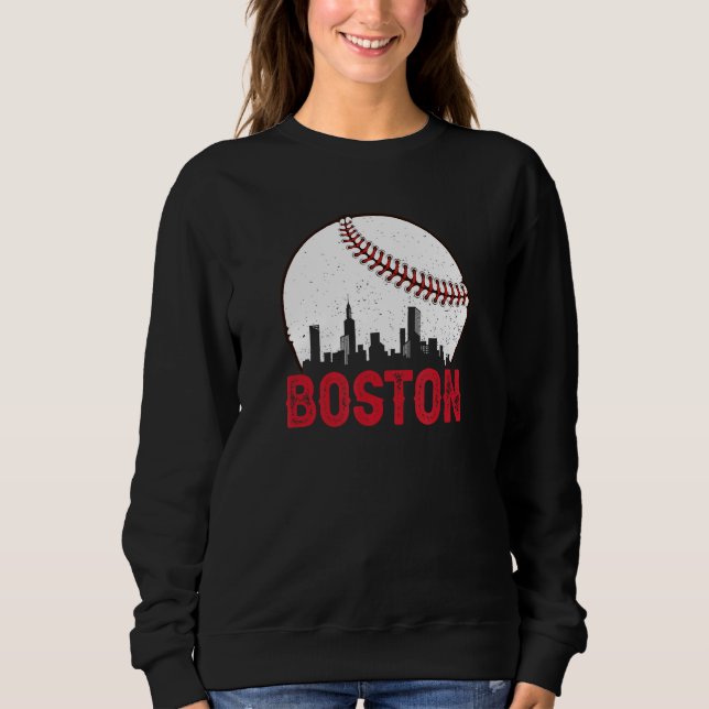 Sudadera Boston Skyline Boston Massachusetts Baseball Citys (Anverso)