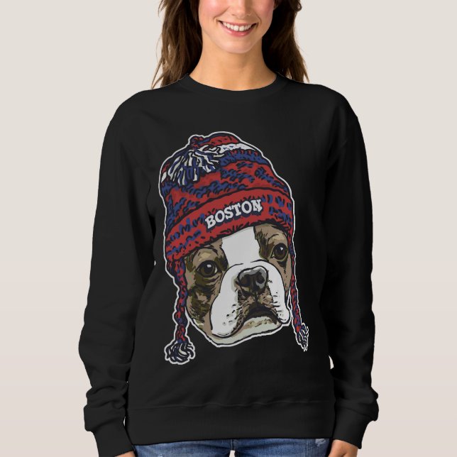 Sudadera Boston Sports Terrier Red Beanie (Anverso)