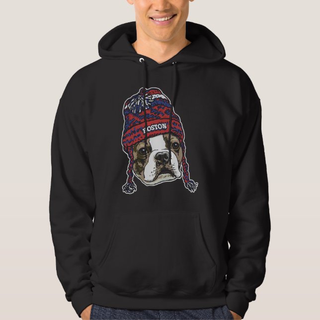 Sudadera Boston Sports Terrier Red Beanie (Anverso)