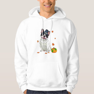 Sudadera Boston Terrier Acción de Gracias Costume peregrino