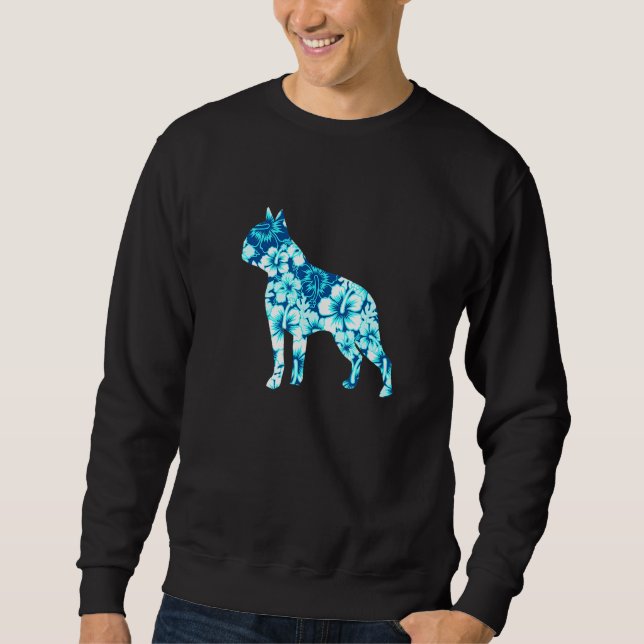 Sudadera Boston Terrier Aloha Hawai Dog 2 (Anverso)