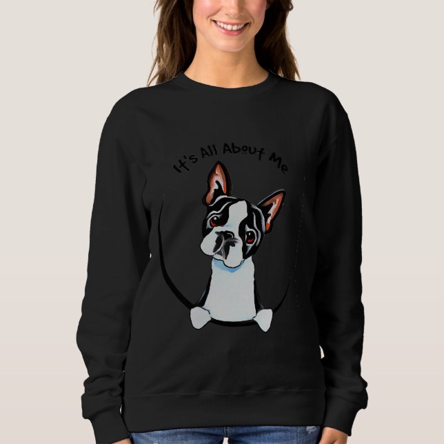 Sudadera Boston Terrier Cute Por La Raza De Perro Terrier D (Anverso)