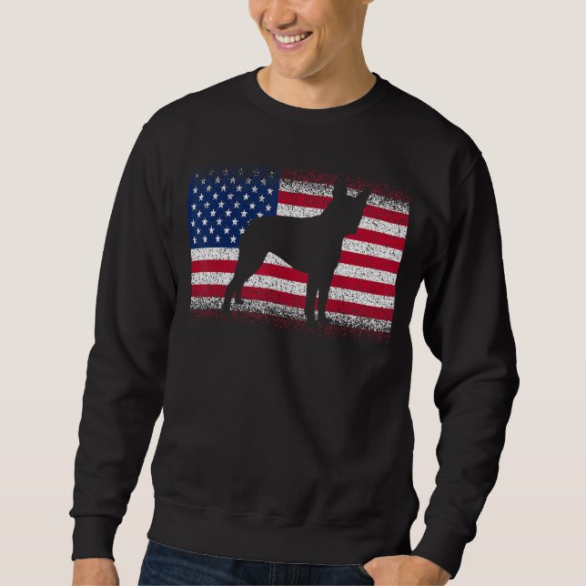 Sudadera Boston Terrier Dog & American Flag Patriotic July (Anverso)