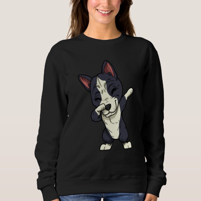 Sudadera Boston Terrier Dog Dogs Dabbing Boston Terrier (Anverso)