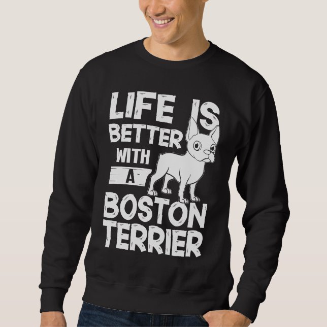 Sudadera Boston Terrier Dog Puppies Owner Lover 2 (Anverso)