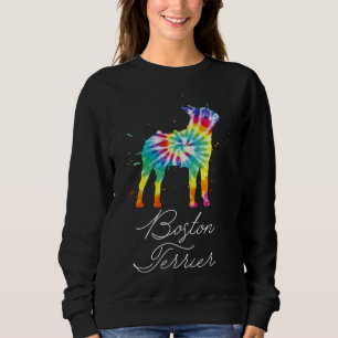 Sudadera Boston Terrier Dog Tie Dye Rainbow Dog Mom Love R