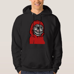 Sudadera Boston Terrier En Un Pequeño Camino Rojo