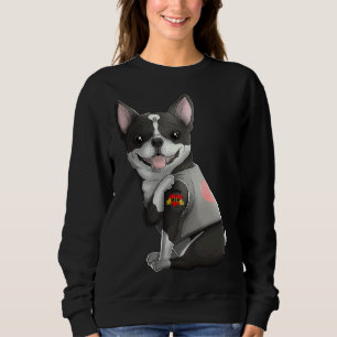 Sudadera Boston Terrier I Love Mom Tattoo Dog Mother Day