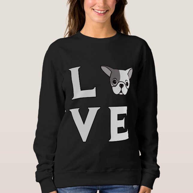 Sudadera Boston Terrier Love (Anverso)