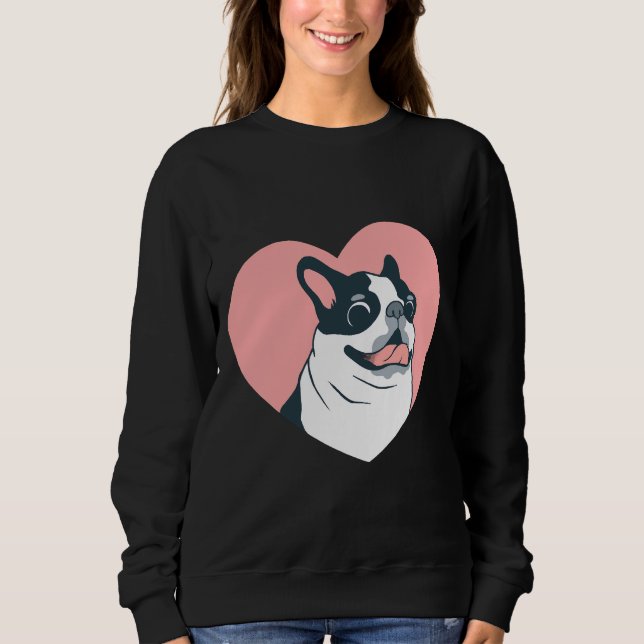 Sudadera Boston Terrier Love 168 (Anverso)