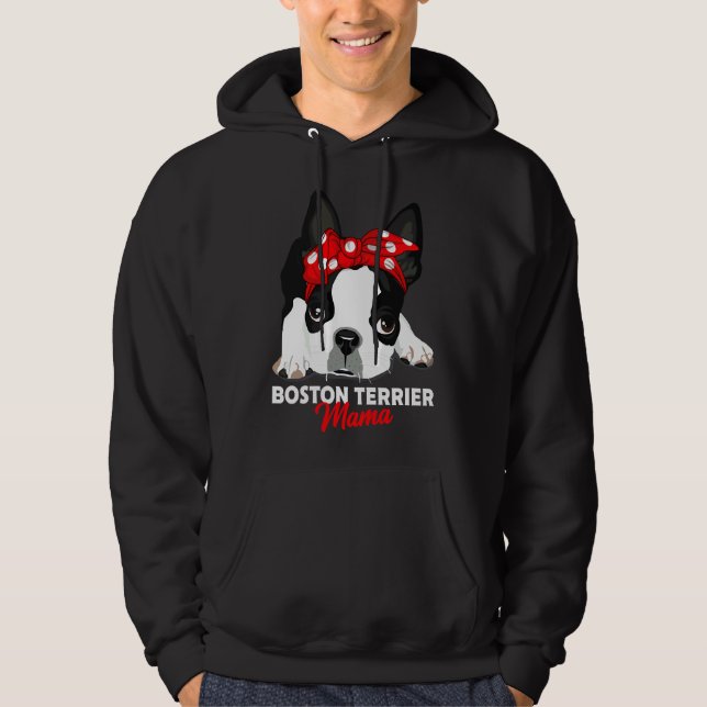 Sudadera Boston Terrier Mama Cute Bostie Dog (Anverso)